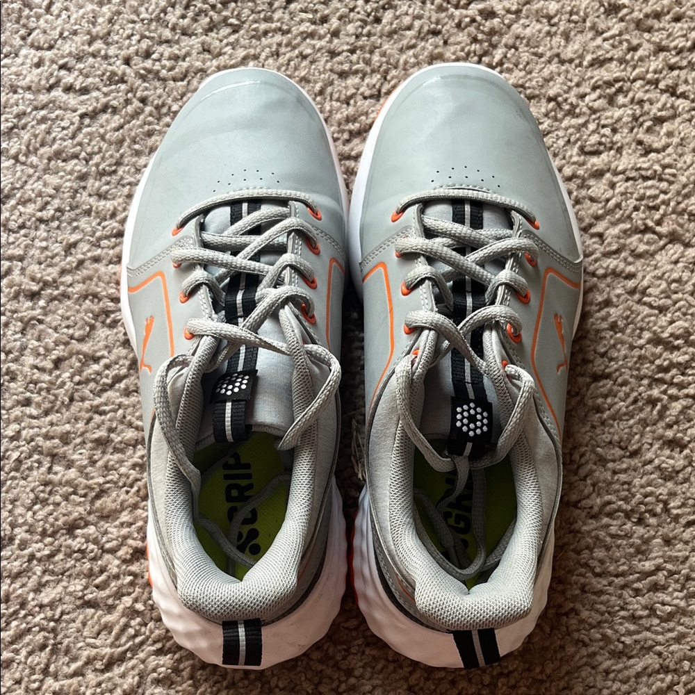 Kids Gray and Orange Sneakers